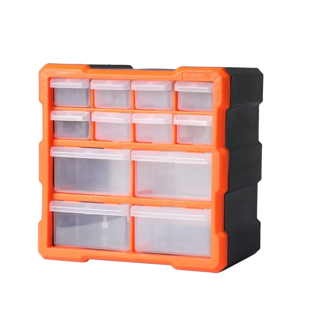 Traderight Tool Storage Cabinet Organiser Drawer Bins Workshop Chest 12 Drawers