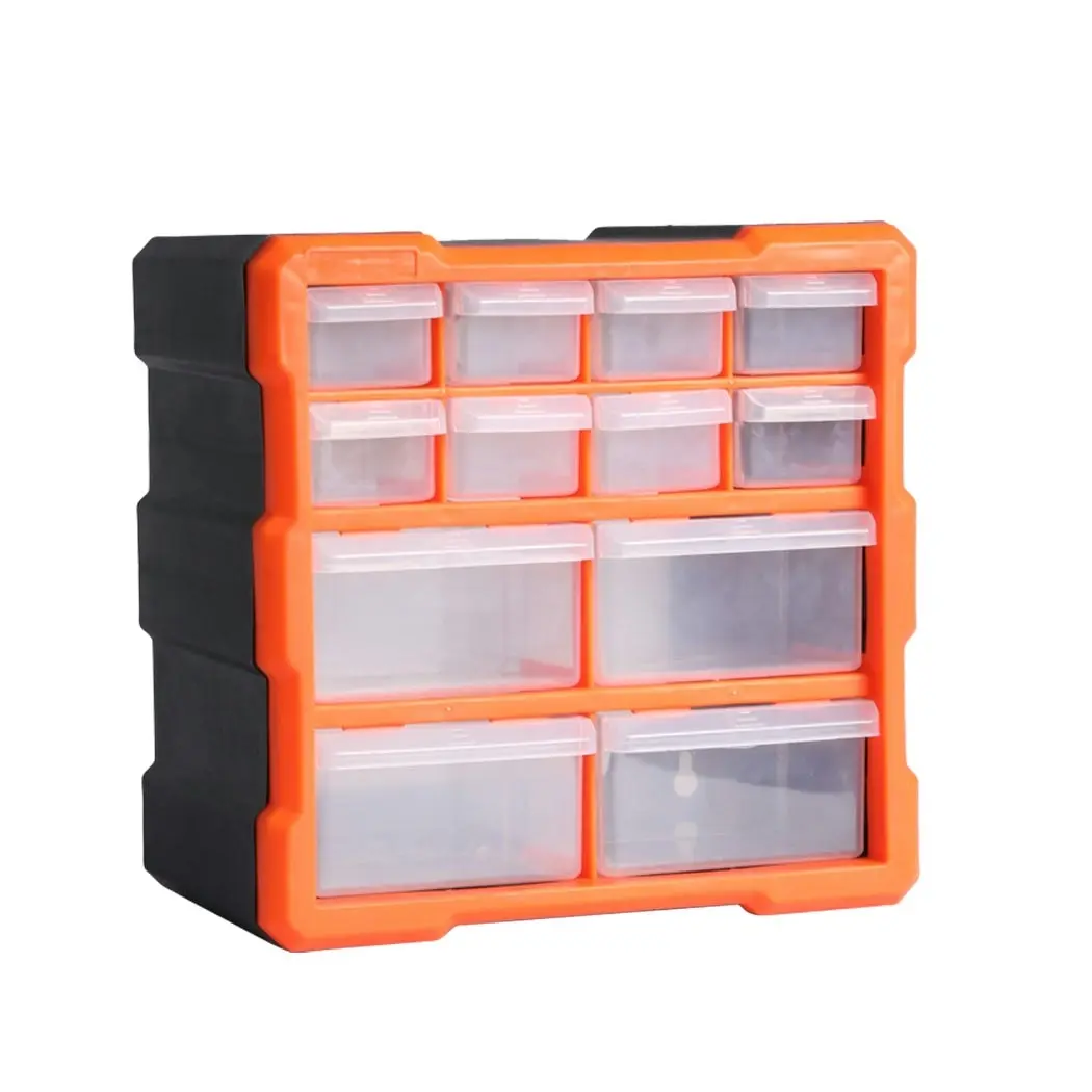 Traderight Tool Storage Cabinet Organiser Drawer Bins Workshop Chest 12 Drawers