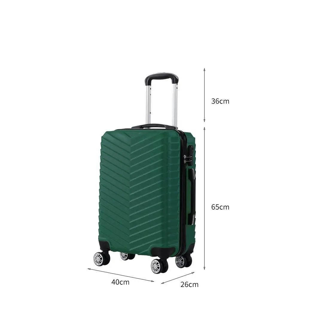 Slimbridge 24" Luggage Suitcase Travel TSA Hard Shell Carry Lightweight Green