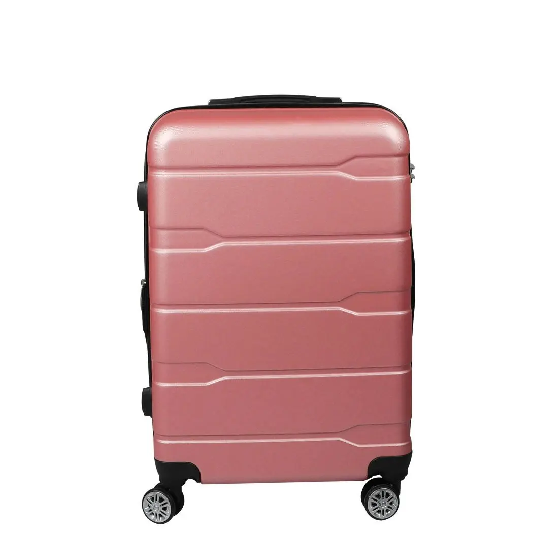 Slimbridge 24" Expandable Luggage Travel Suitcase Case Hard Shell TSA Rose Gold