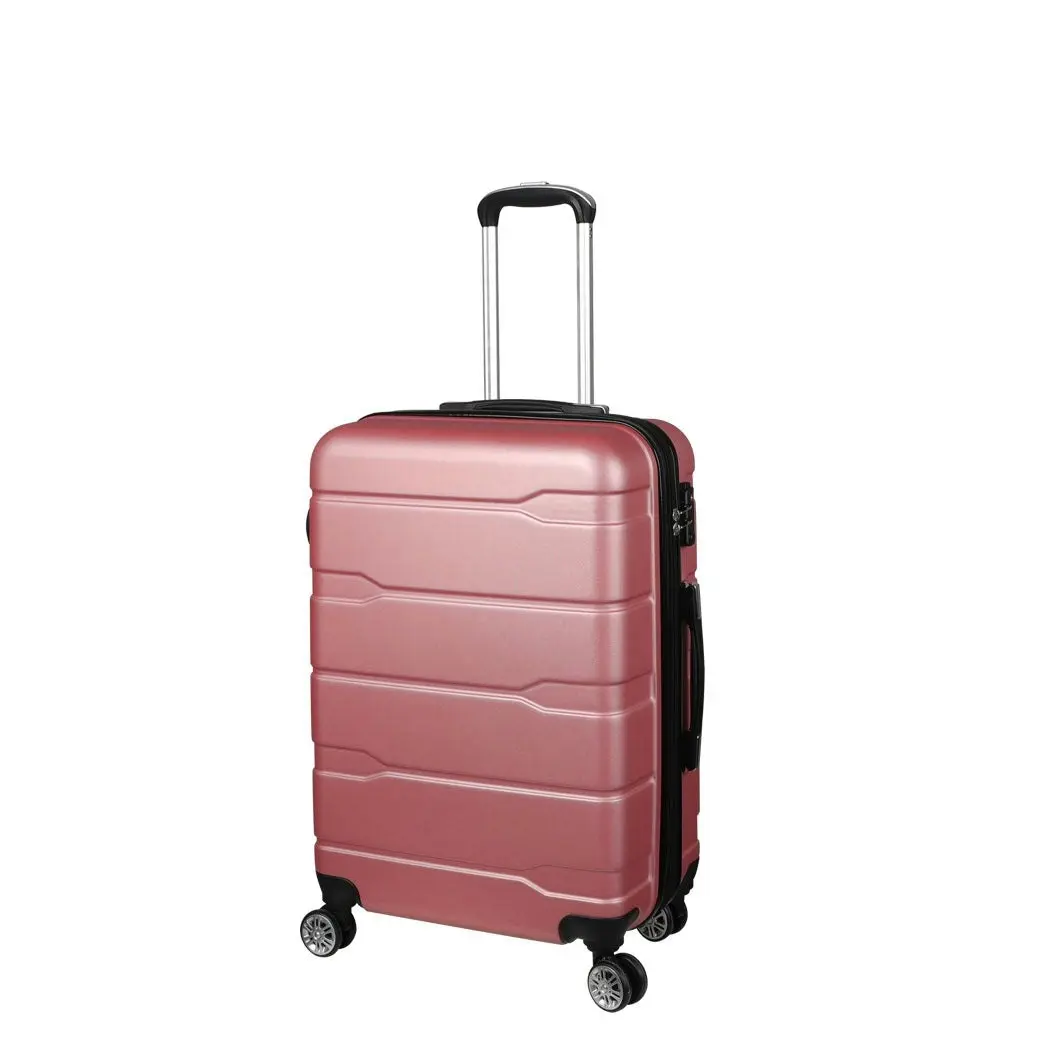 Slimbridge 24" Expandable Luggage Travel Suitcase Case Hard Shell TSA Rose Gold