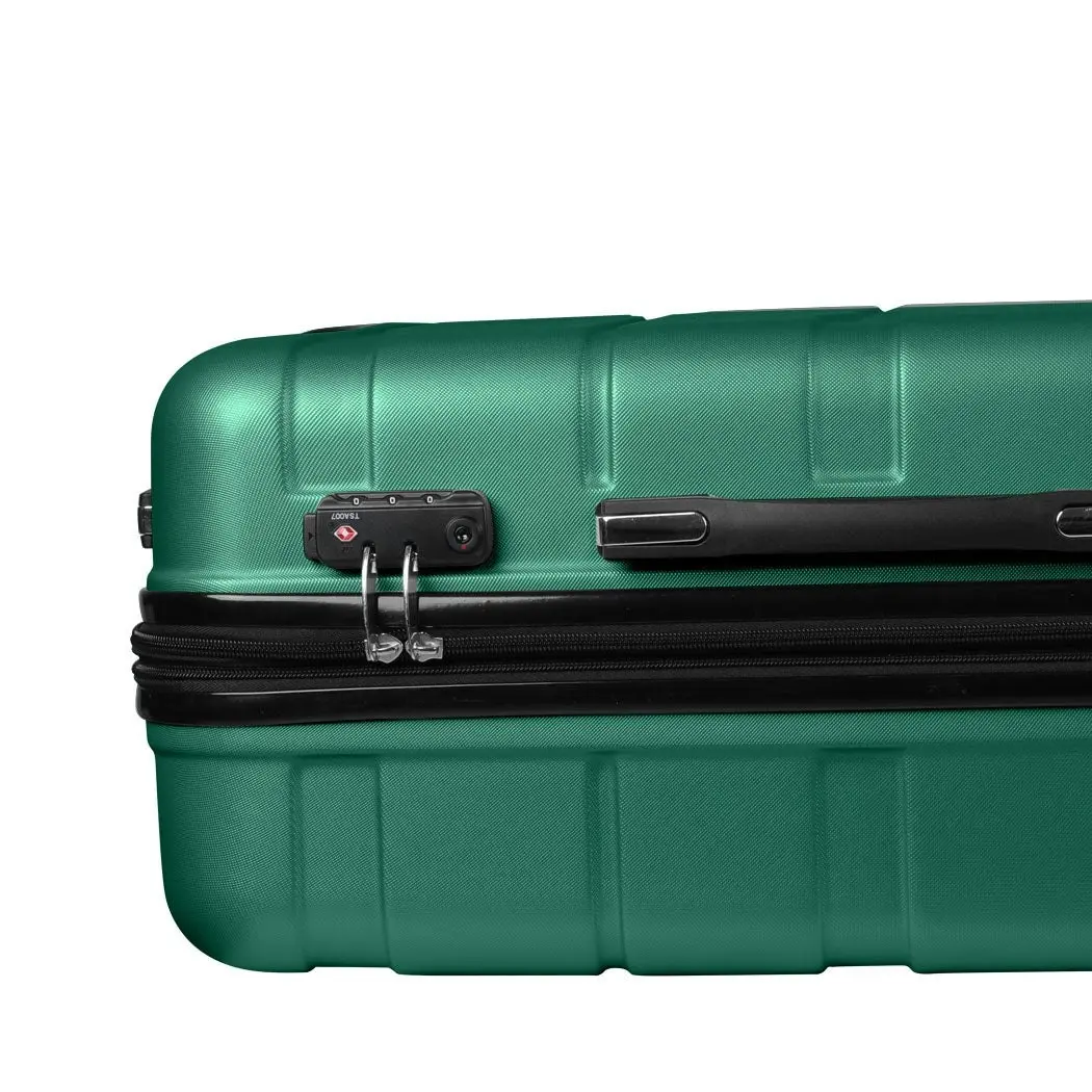 Slimbridge 20" Expandable Luggage Carry On Travel Suitcase Case Hard TSA Green