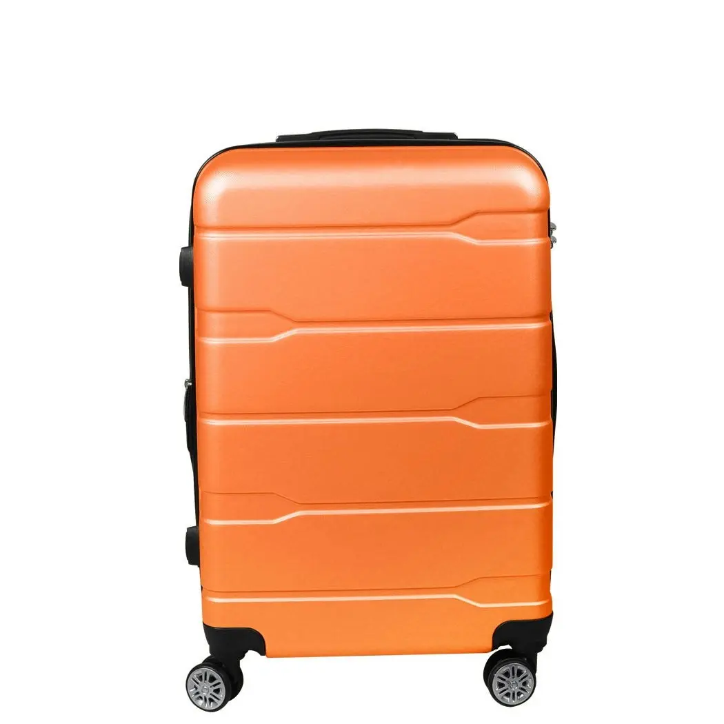 Slimbridge 20" Expandable Luggage Carry On Travel Suitcase Case Hard TSA Orange