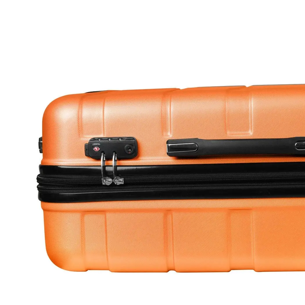 Slimbridge 20" Expandable Luggage Carry On Travel Suitcase Case Hard TSA Orange