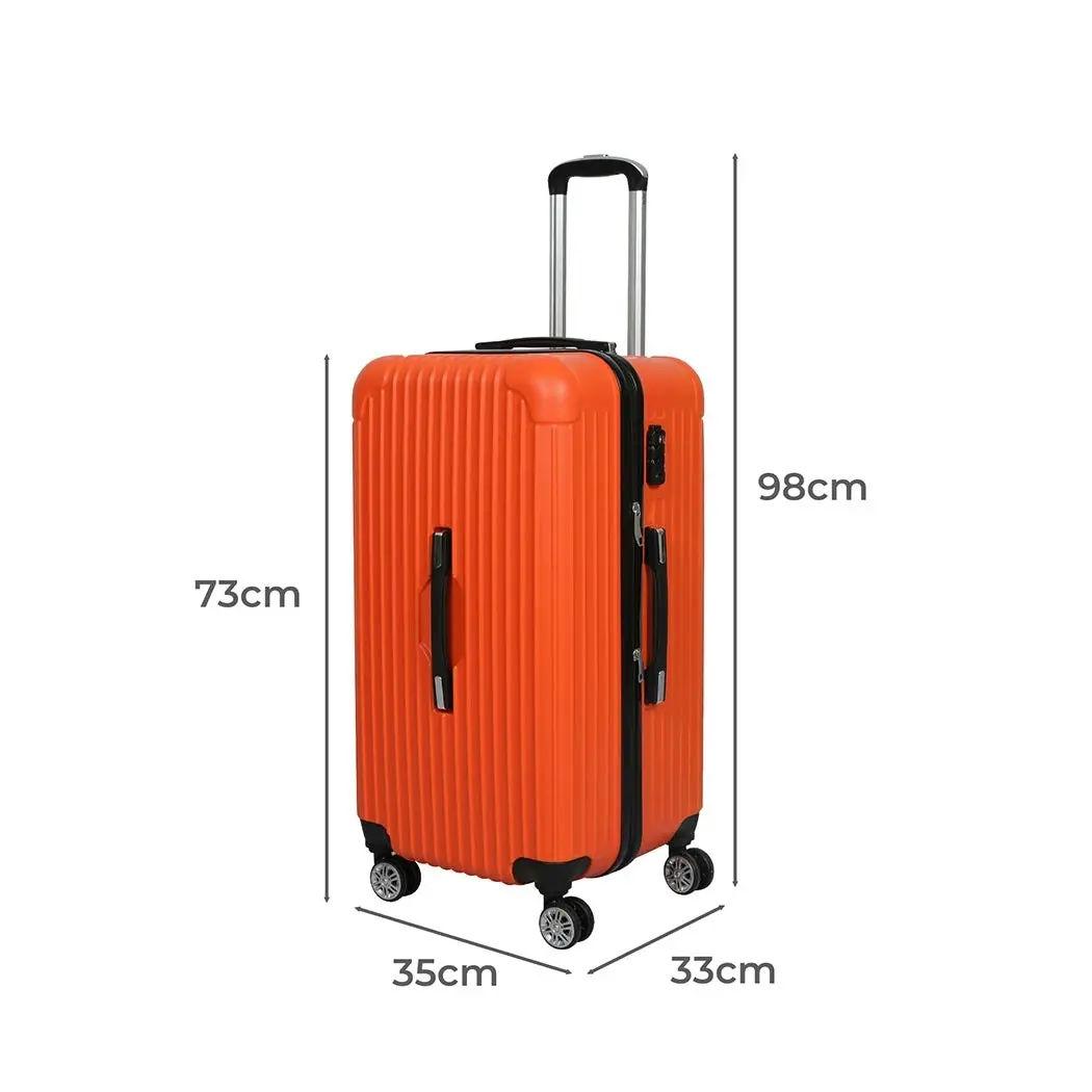 Slimbridge 28"Trunk Luggage Travel Suitcase Travelling Large TSA 4 Wheels Orange