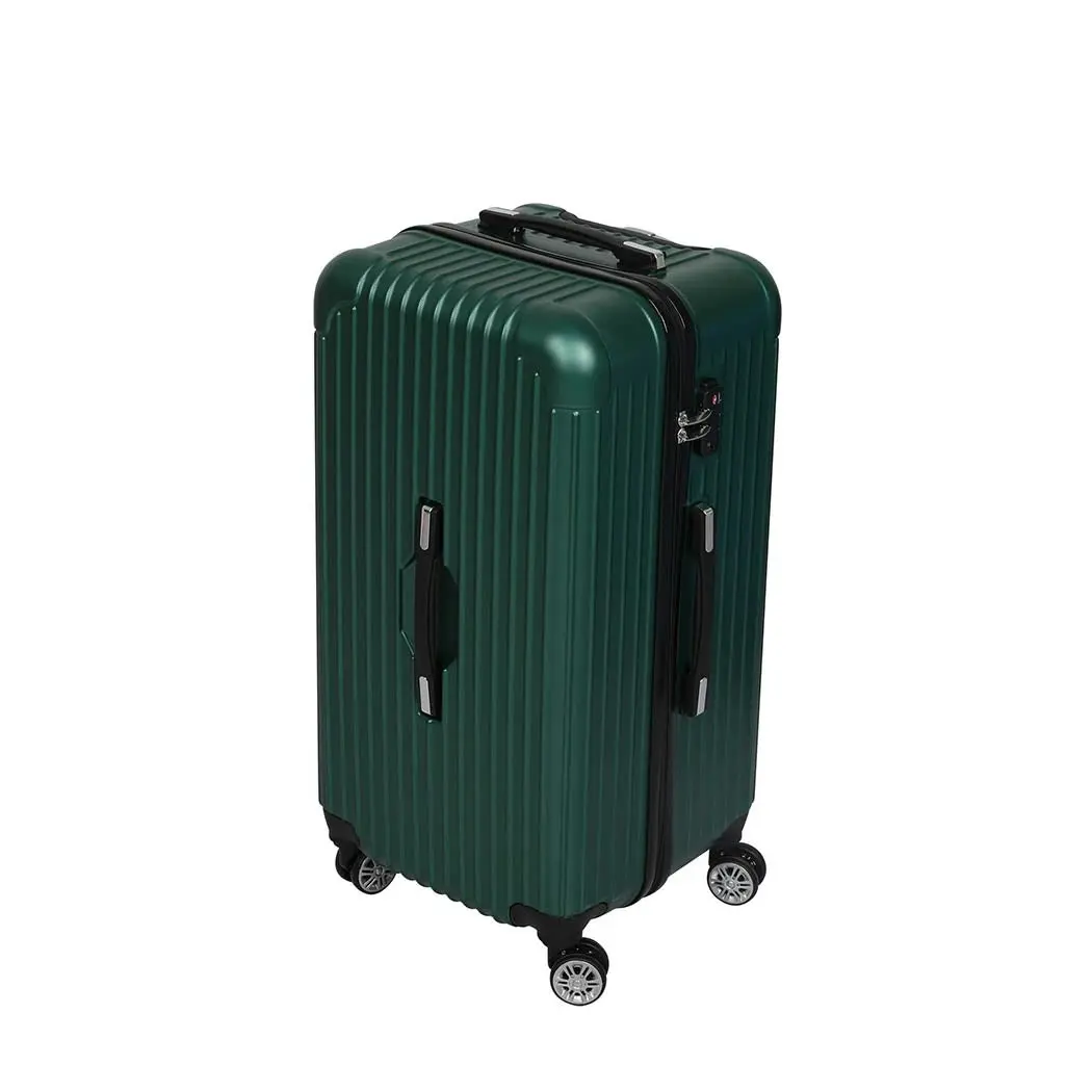 Slimbridge 30" Trunk Luggage Travel Suitcase Travelling Large TSA 4 Wheels Green