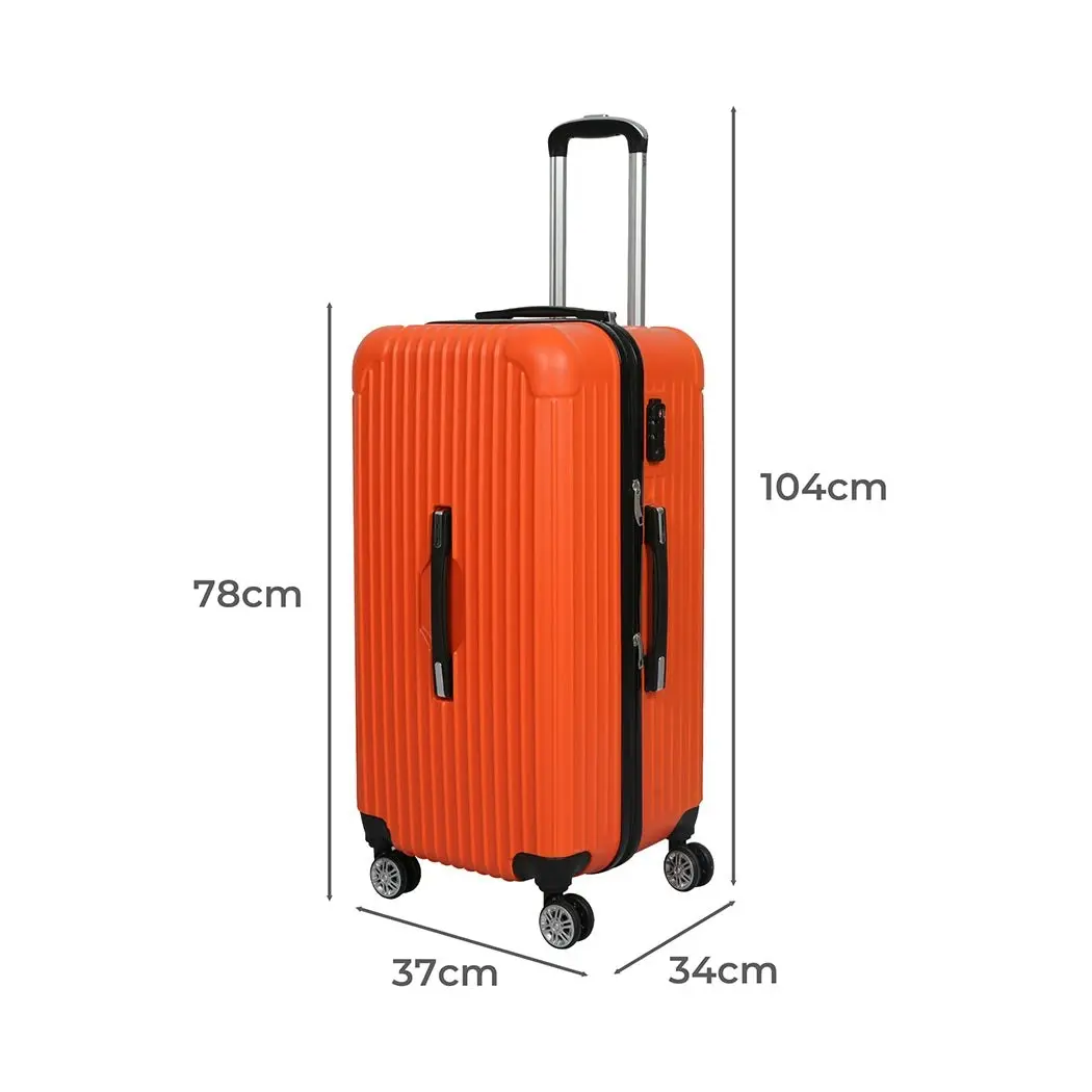 Slimbridge 30"Trunk Luggage Travel Suitcase Travelling Large TSA 4 Wheels Orange