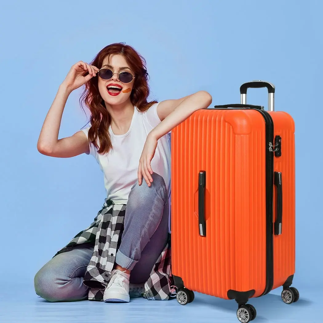 Slimbridge 30"Trunk Luggage Travel Suitcase Travelling Large TSA 4 Wheels Orange