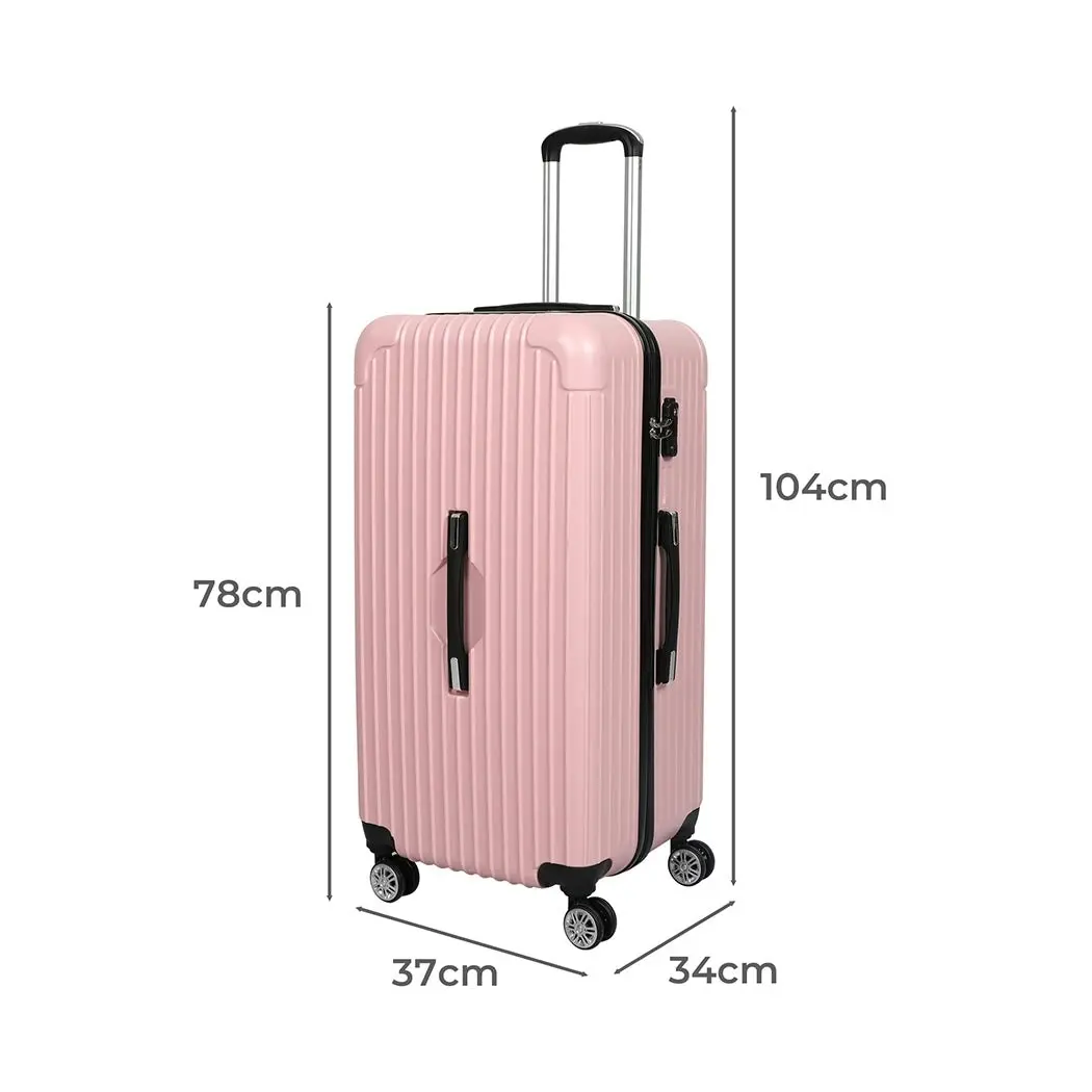 Slimbridge 30" Trunk Luggage Travel Suitcase Travelling Large TSA 4 Wheels Pink