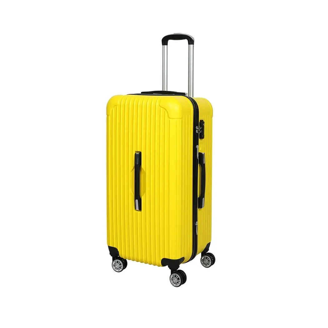 Slimbridge 30"Trunk Luggage Travel Suitcase Travelling Large TSA 4 Wheels Yellow