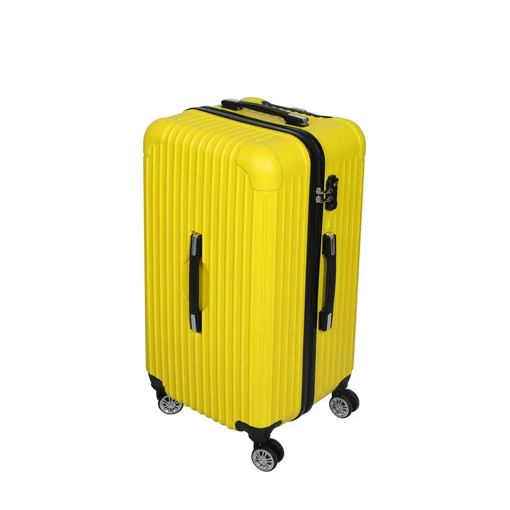 Slimbridge 30"Trunk Luggage Travel Suitcase Travelling Large TSA 4 Wheels Yellow