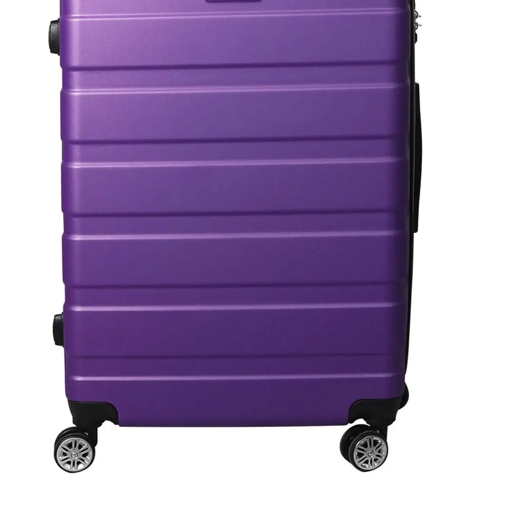 Slimbridge 3PC Luggage sets Suitcase 20" 24" 28" Set Travel TSA Hard Case Purple