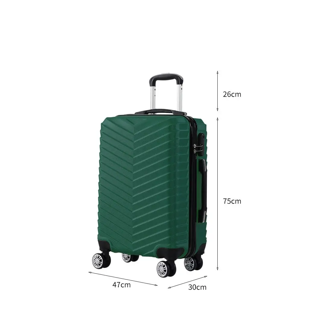 Slimbridge 28" Luggage Suitcase Travel TSA Hard Shell Carry Lightweight Green