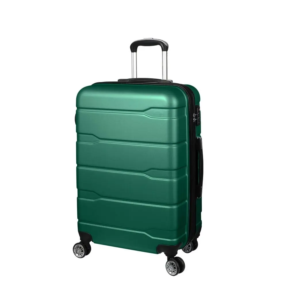 Slimbridge 28" Inch Expandable Luggage Travel Suitcase Case Hard Shell TSA Green