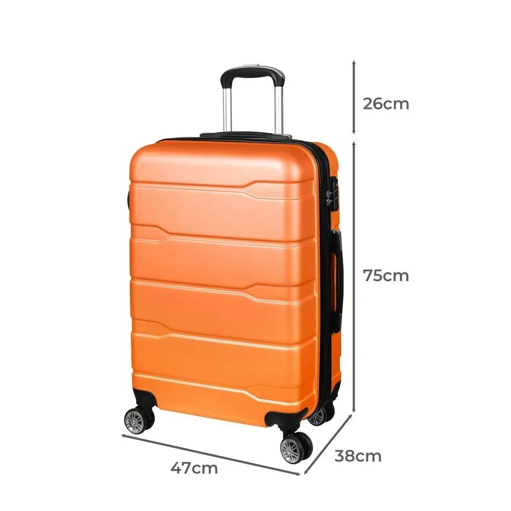 Slimbridge 28" Expandable Luggage Travel Suitcase Case Hard Shell TSA Orange