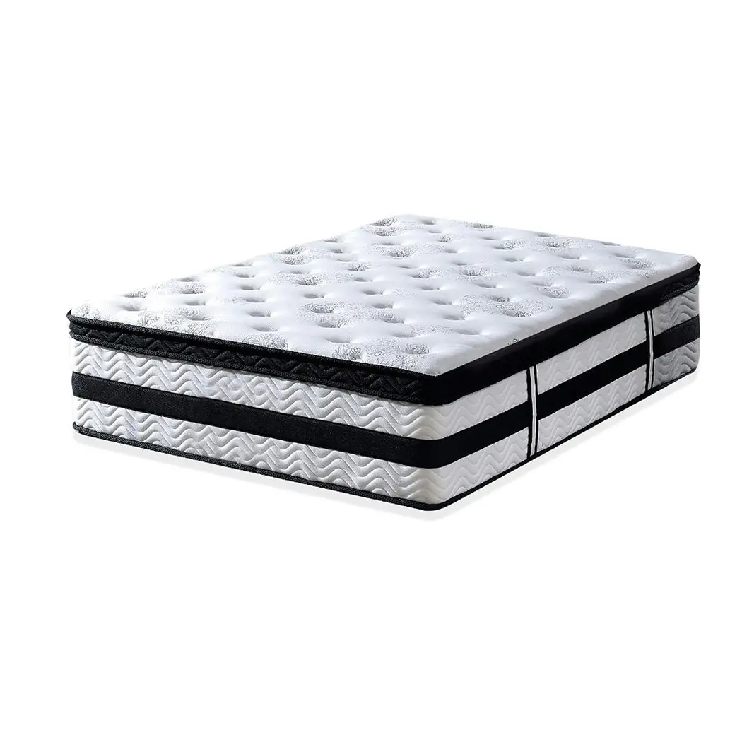 Dreamz Spring Mattress Bed Pocket Egg Crate Foam Medium Firm Queen Size 35CM