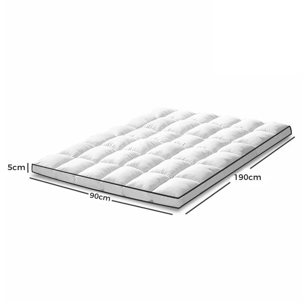 Dreamz Pillowtop Mattress Topper Mat Pad Bedding Luxury Protector Cover Single