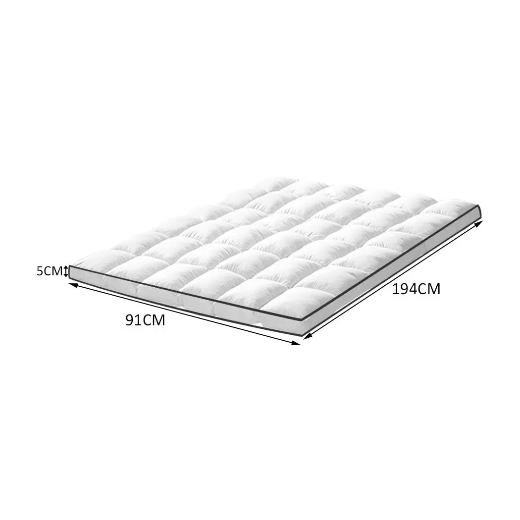 Dreamz Pillowtop Mattress Topper Mat Pad Bedding Luxury Protector Cover Single