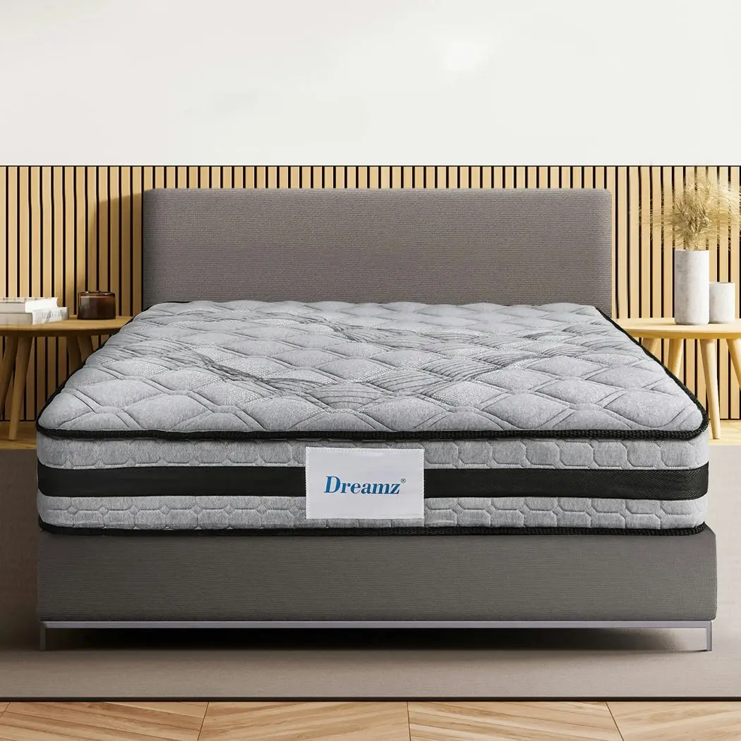 Dreamz Spring Mattress Bed Pocket Egg Crate Foam Medium Firm King Size 22CM