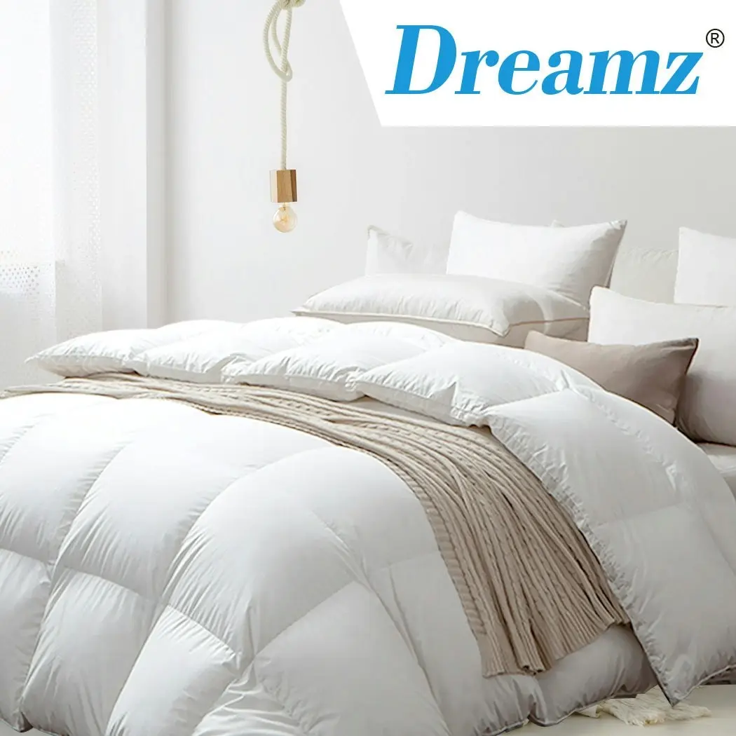 Dreamz 500GSM All Season Goose Down Feather Filling Duvet in Single Size