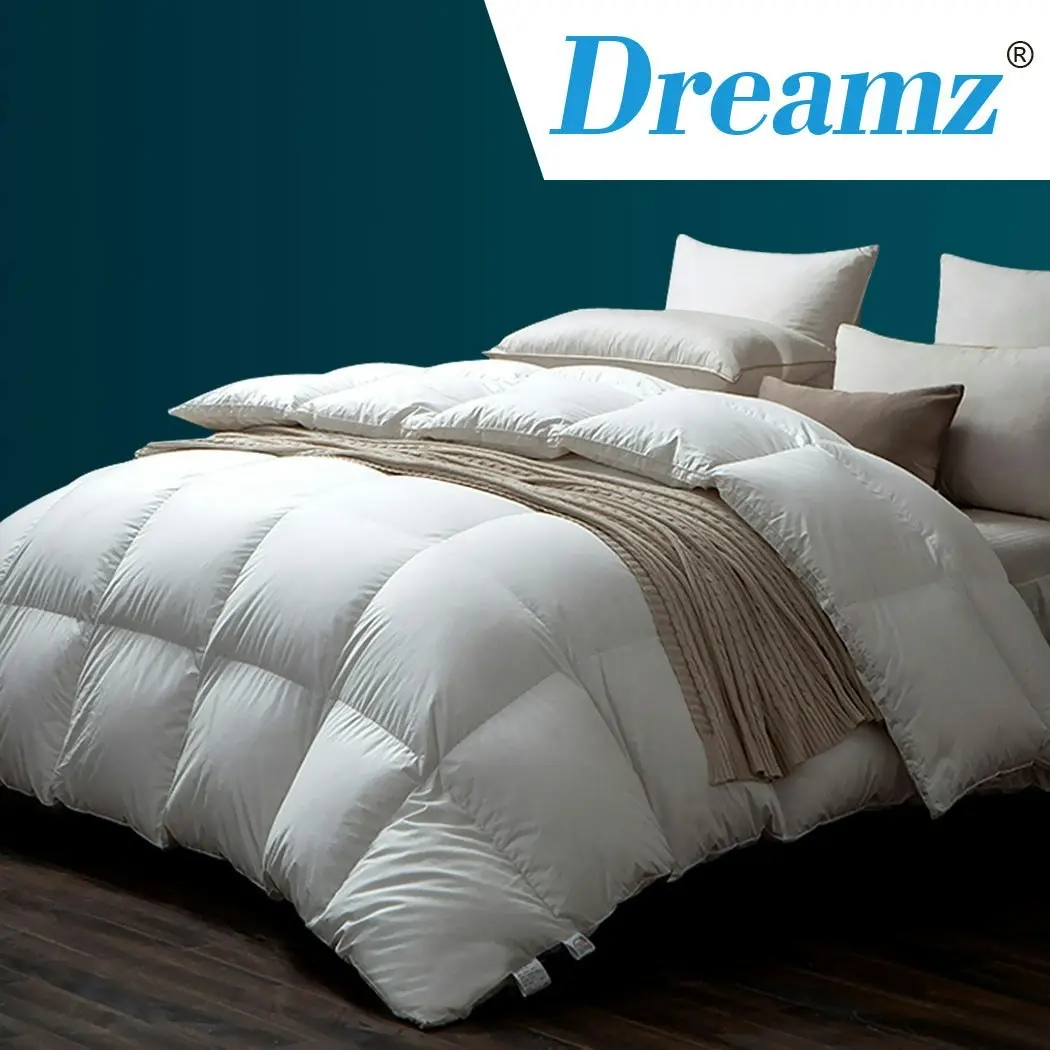 Dreamz 500GSM All Season Goose Down Feather Filling Duvet in Single Size