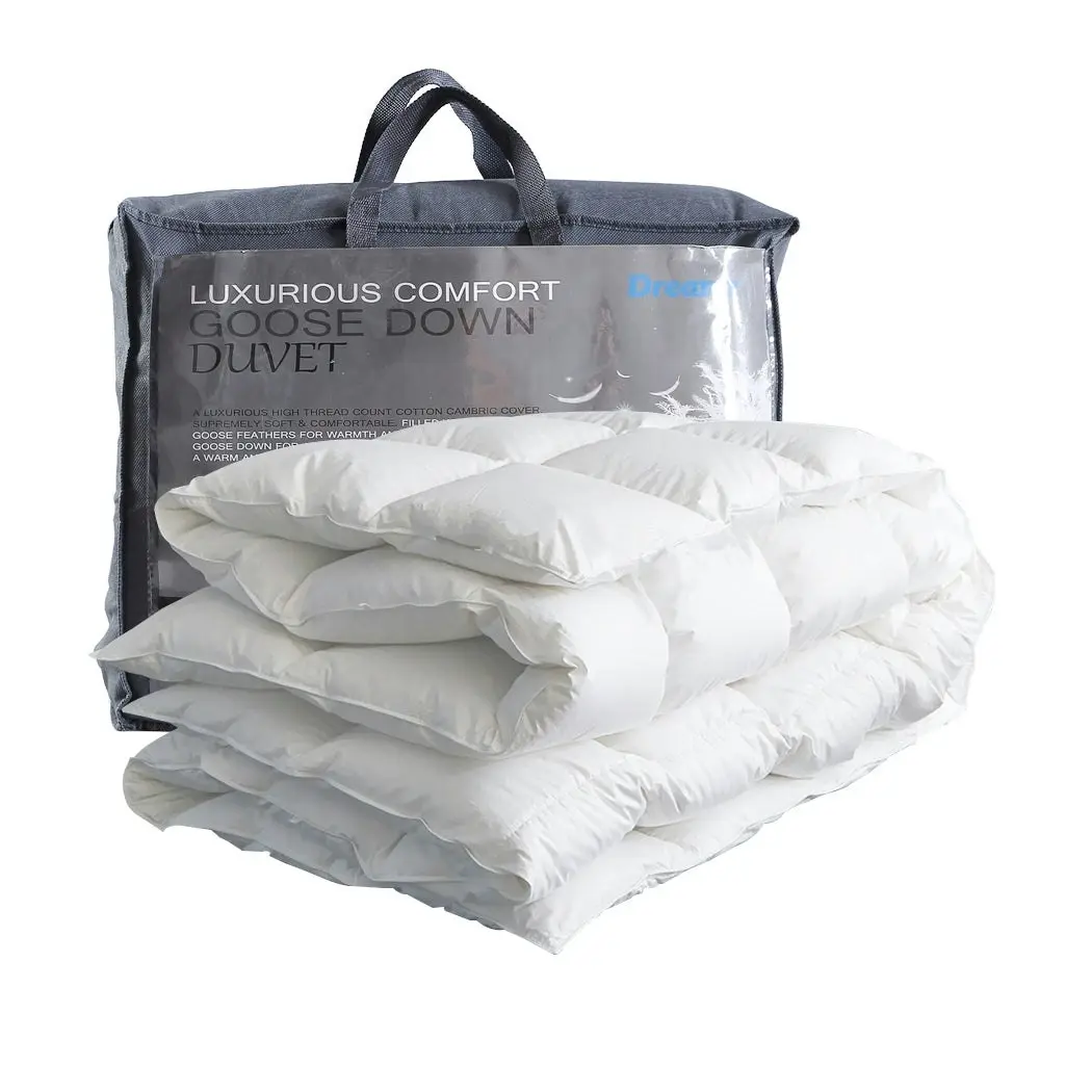 Dreamz 500GSM All Season Goose Down Feather Filling Duvet in Single Size