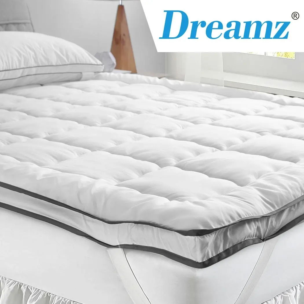 Dreamz Pillowtop Mattress Topper Mat Bedding Luxury Pad Protector Cover Queen