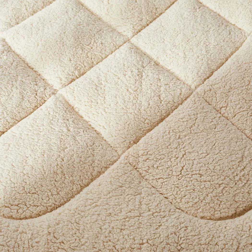 Dreamz Mattress Topper 100% Wool Underlay Reversible Mat Pad Protector Queen