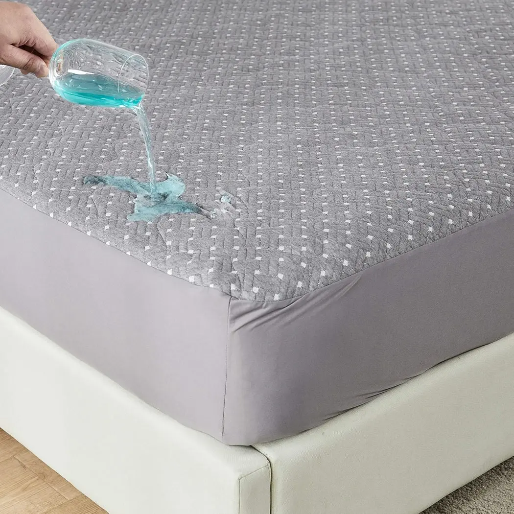 Dreamz Mattress Protector Topper Bamboo Charcoal Pillowtop Waterproof Double