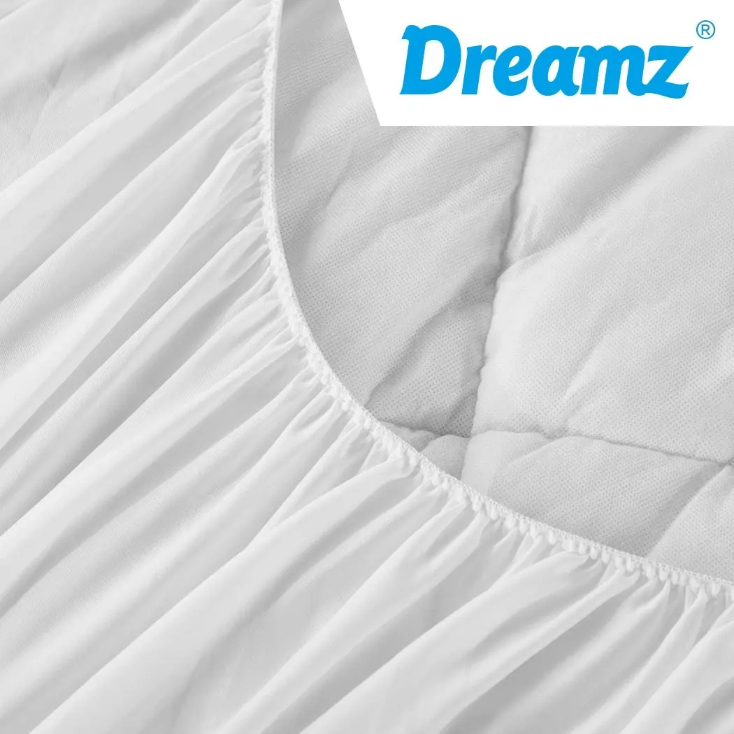 Dreamz Bamboo Pillowtop Mattress Topper Protector Soft Cover Underlay Queen