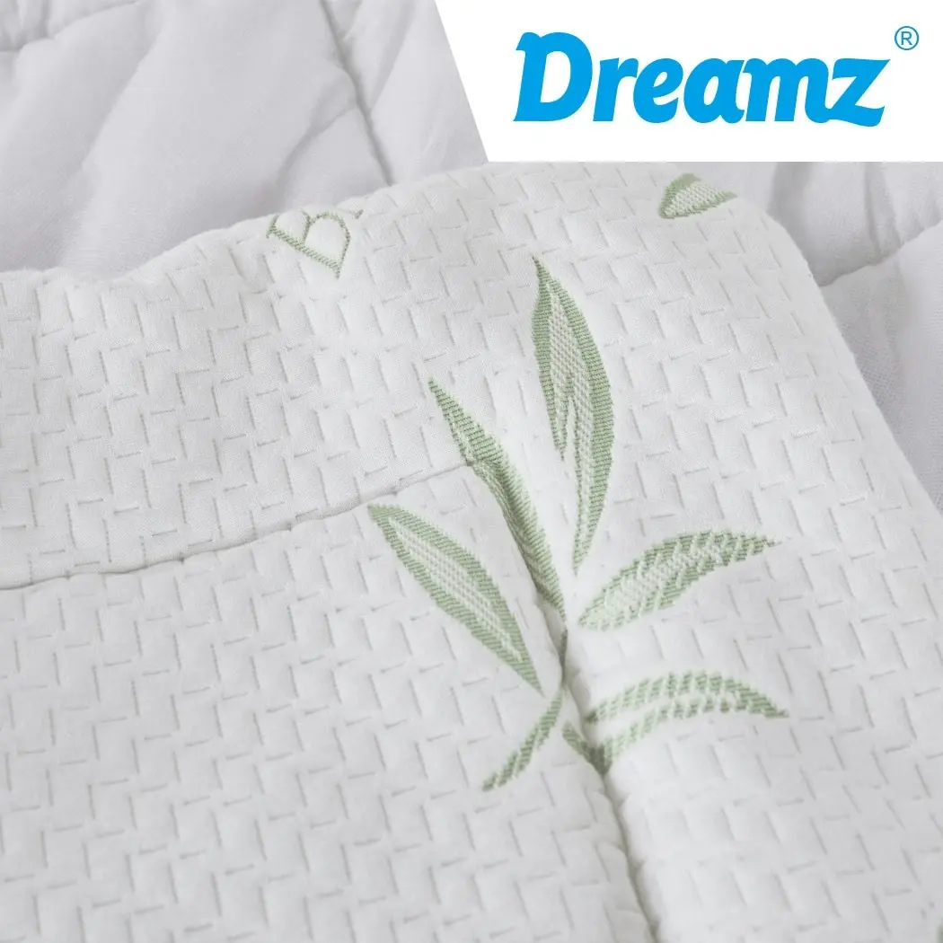 Dreamz Bamboo Pillowtop Mattress Topper Protector Soft Cover Underlay Queen