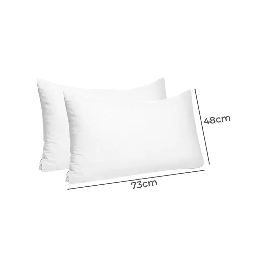 Dreamz Pillows Bed 4 Pack Home Hotel Soft Family Cotton Cover Standard Size Firm