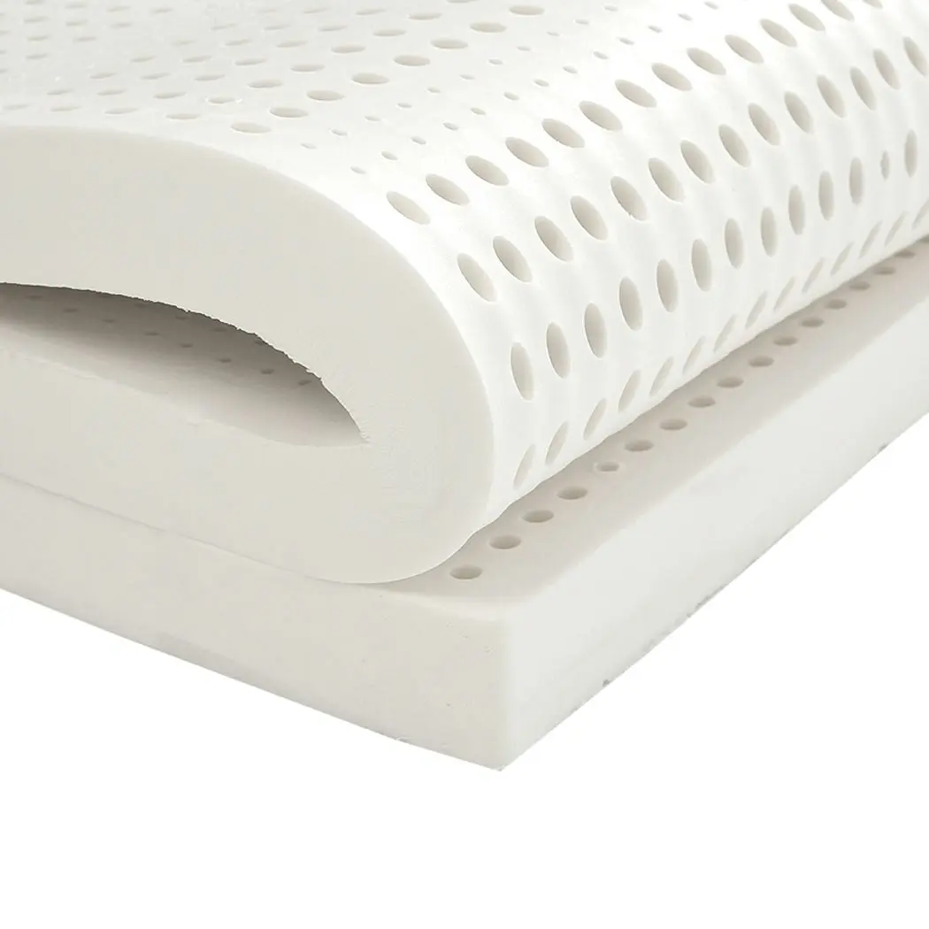 Dreamz Latex Mattress Topper Single Bed Underlay Natural Foam 7 Zone Cover 5cm