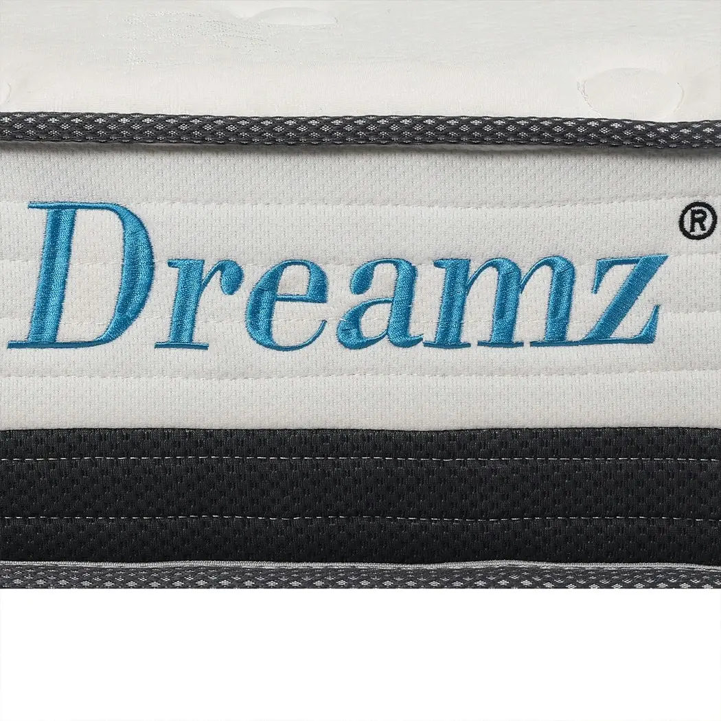 Dreamz Pocket Spring Mattress HD Foam Medium Firm Bedding Bed Top Queen 21CM