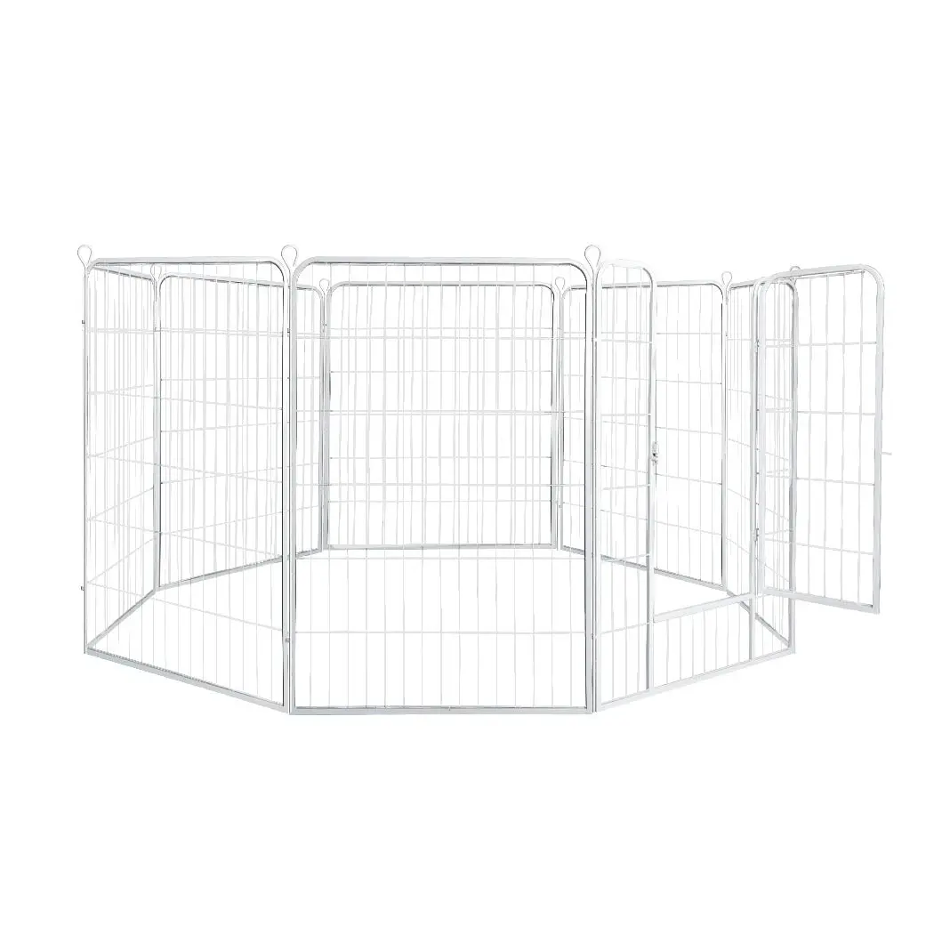 Pawz 8 Panel 32'' Pet Dog Playpen Puppy Exercise Cage Enclosure Fence Metal