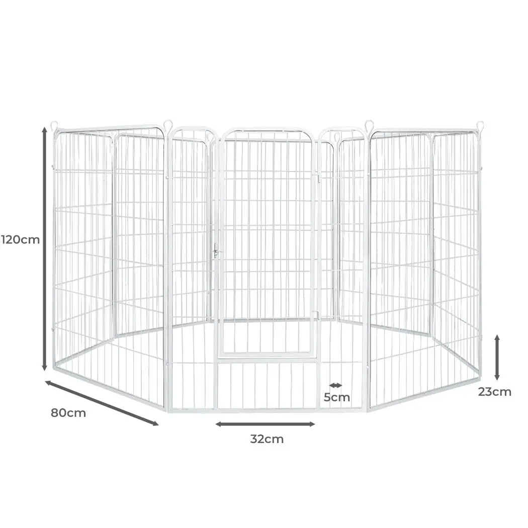 Pawz 8 Panel 48'' Pet Dog Playpen Puppy Exercise Cage Enclosure Fence Metal