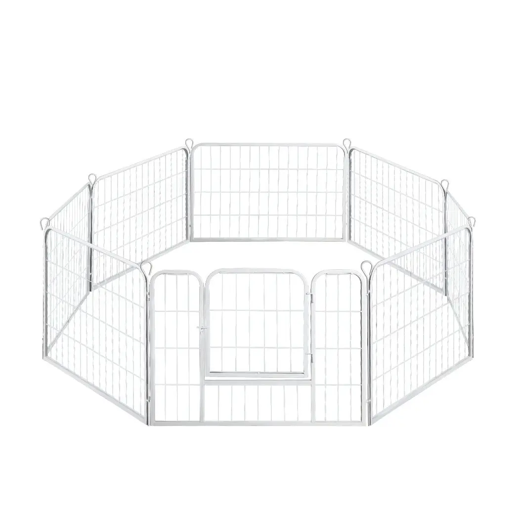 Pawz 8 Panel 24'' Pet Dog Playpen Puppy Exercise Cage Enclosure Fence Metal