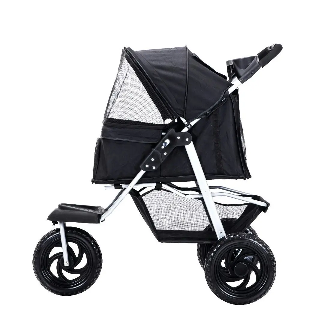 Pawz Pet Stroller Pram Dog Carrier Trailer Strollers 3 Wheels Foldable Large