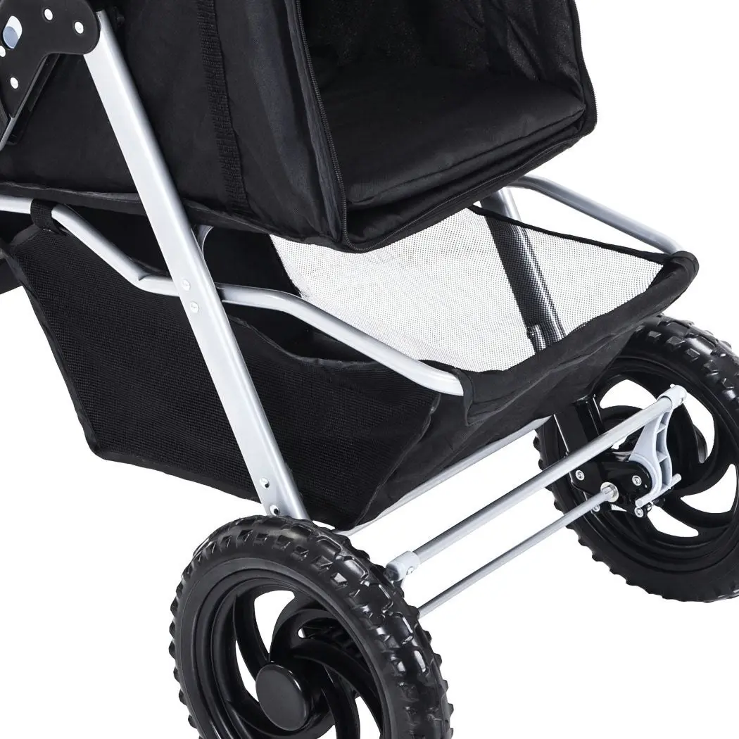 Pawz Pet Stroller Pram Dog Carrier Trailer Strollers 3 Wheels Foldable Large