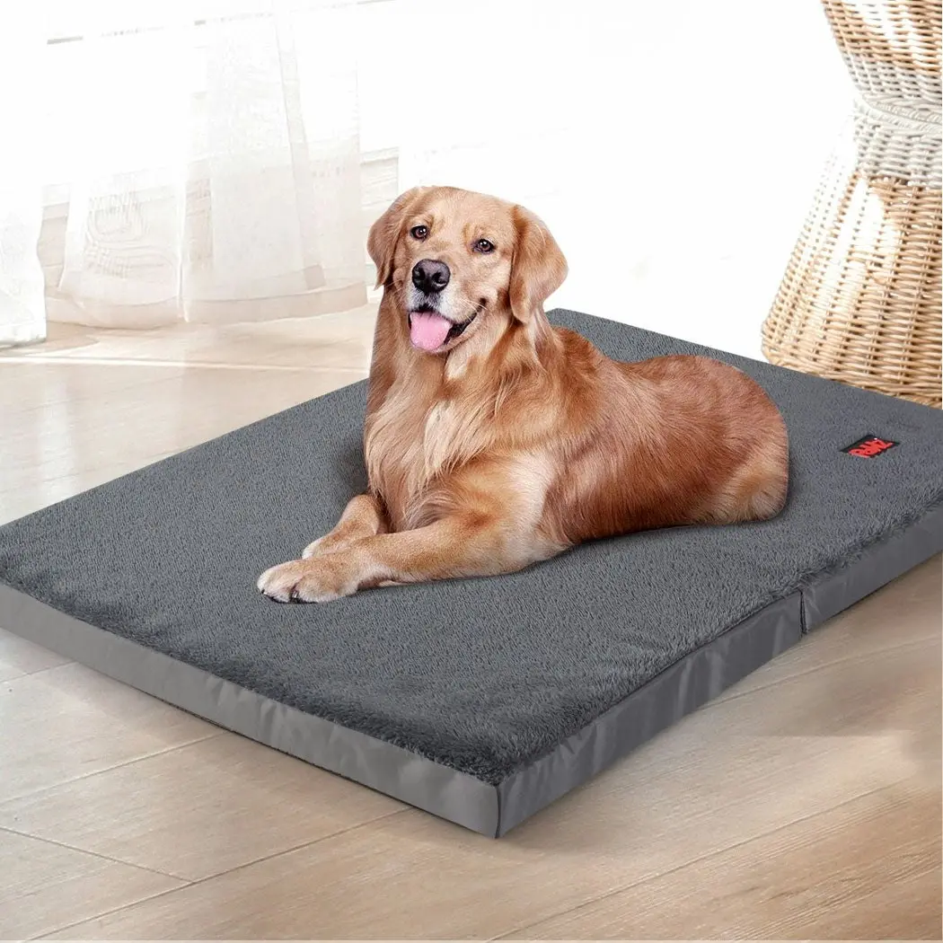 Pawz Pet Bed Foldable Dog Puppy Beds Cushion Pad Pads Soft Plush Cat Pillow L