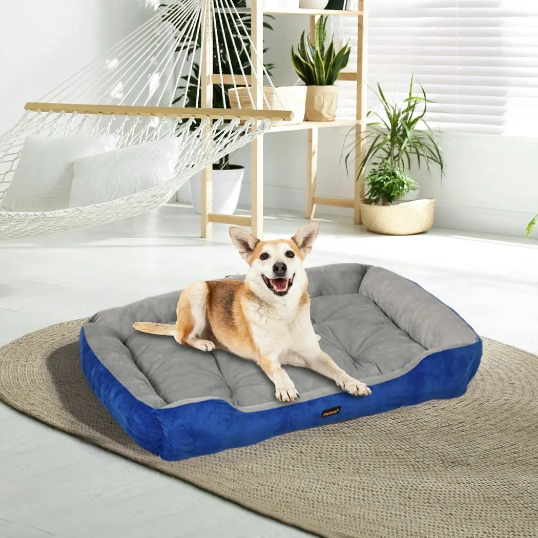 Pawz Pet Bed Dog Beds Bedding Mattress Mat Cushion Soft Pad Pads Mats L Navy