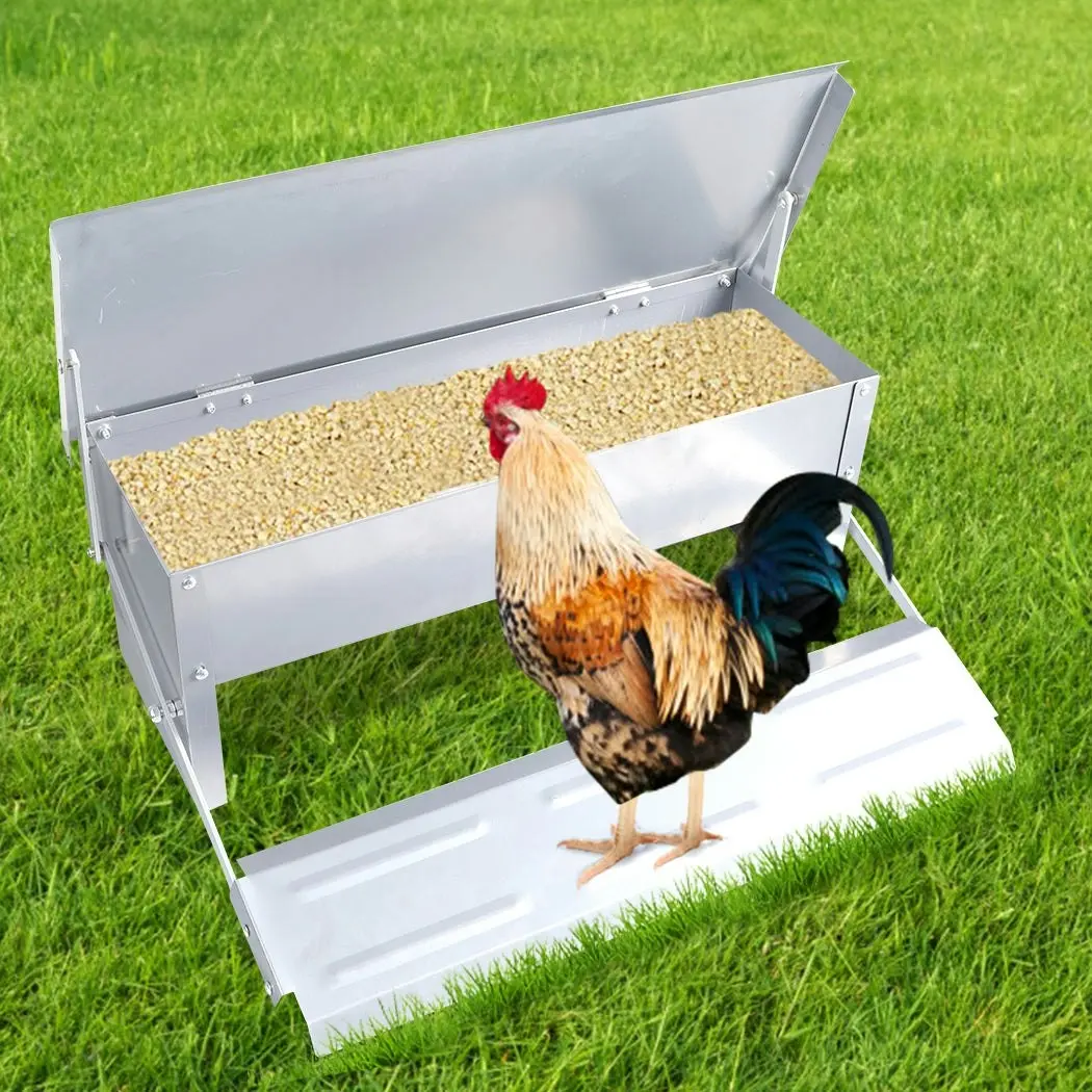 Pawz 5KG Auto Automatic Chicken Feeder Galvanized Poultry Chook Treadle