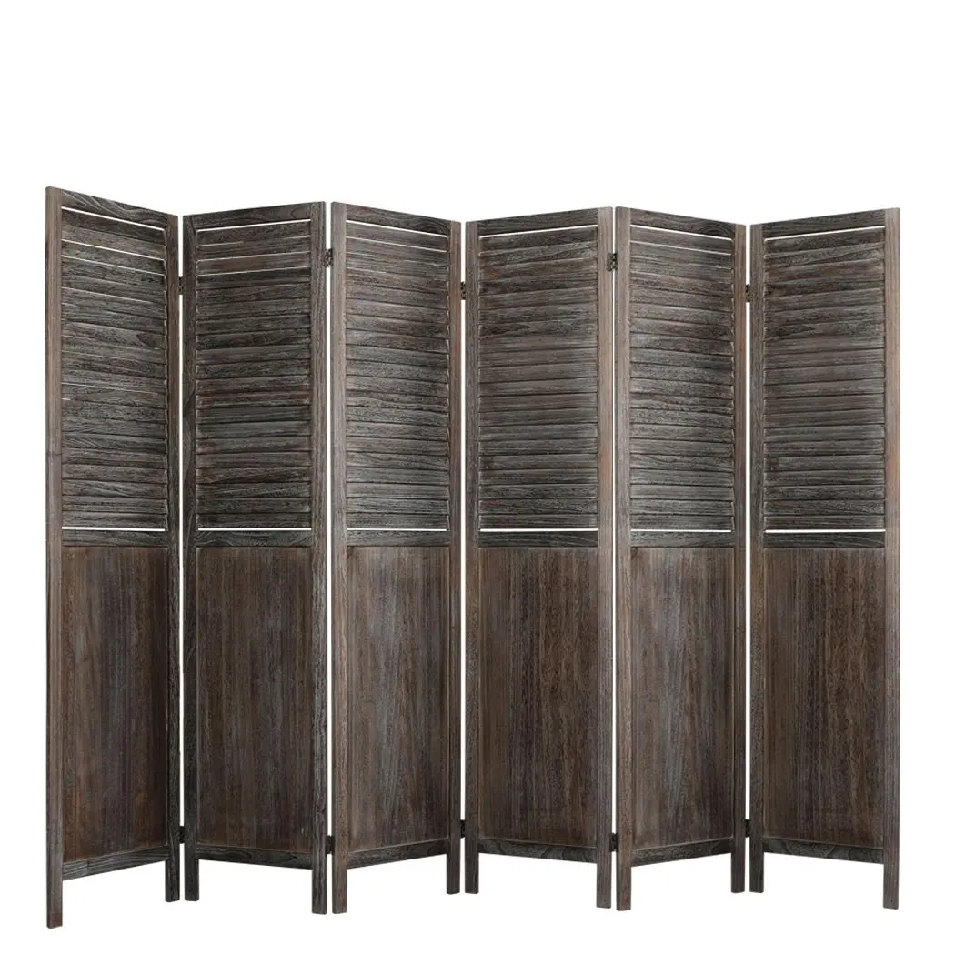 Levede 6 Panel Partition Room Divider Folding Screen Privacy Stand Wood 170X240