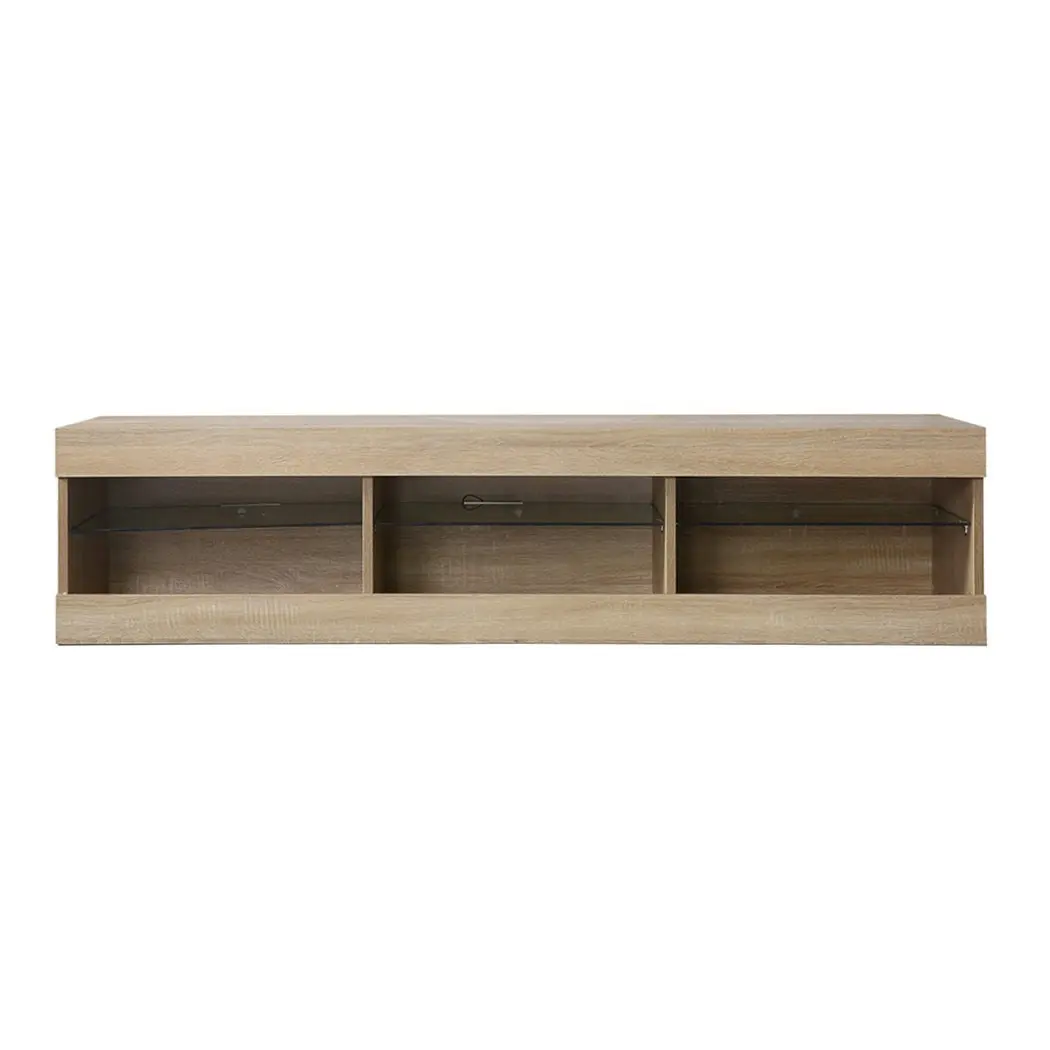 Levede LED Entertainment Center TV Stand Game Media Storage Cabinet 55" Wood