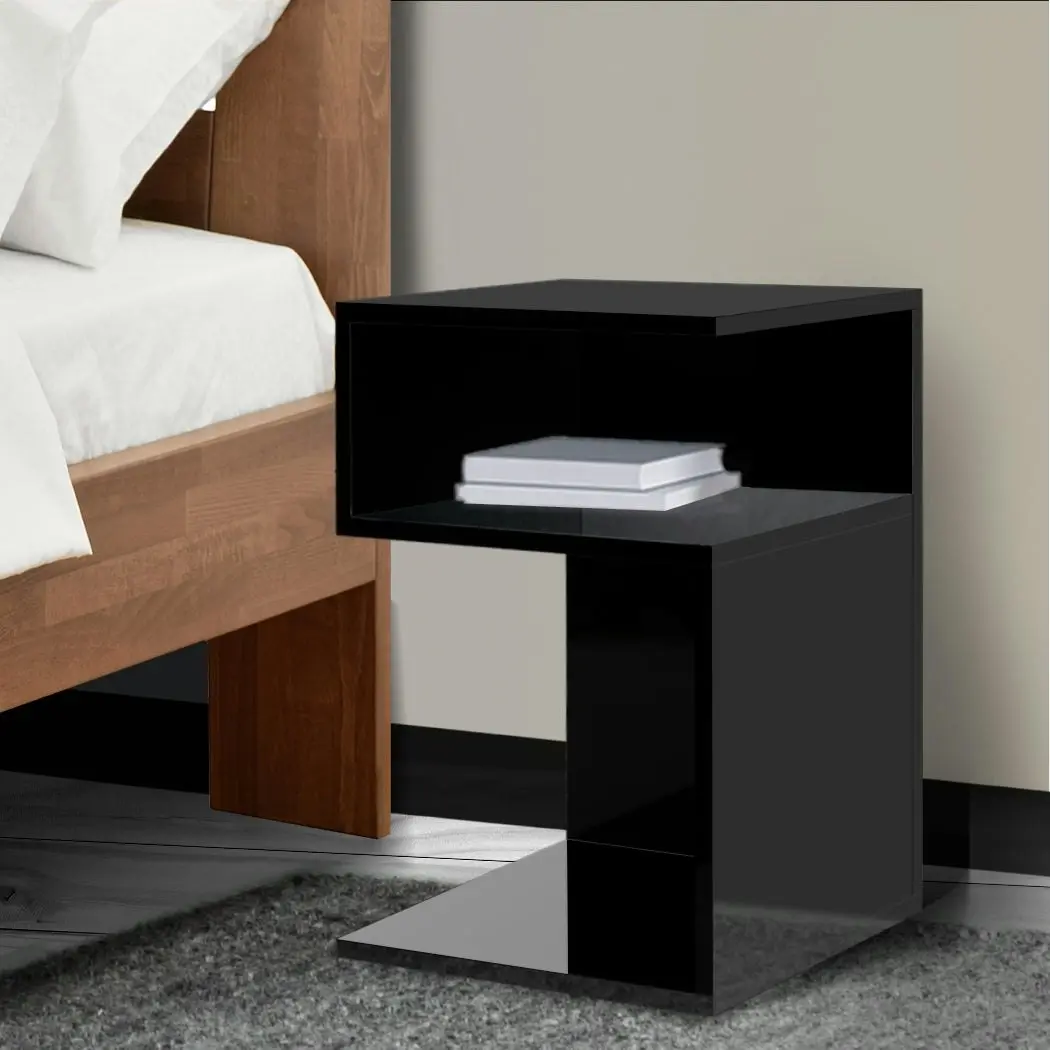 Levede 1xBedside Tables Drawers Side End Table Wood Nightstand Storage Cabinet