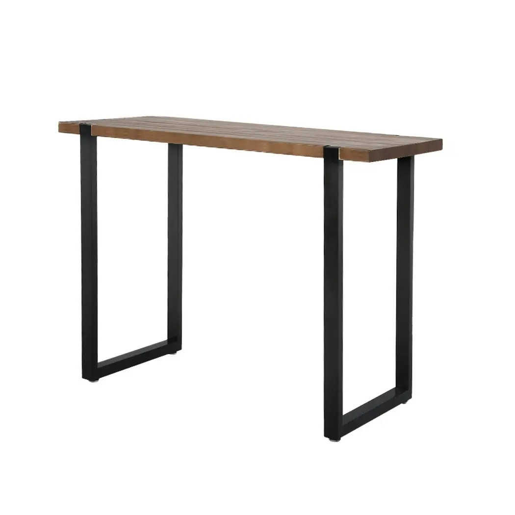 Levede High Bar Table Industrial Pub Table Dining Solid Wood Cafe Desk 120X50CM