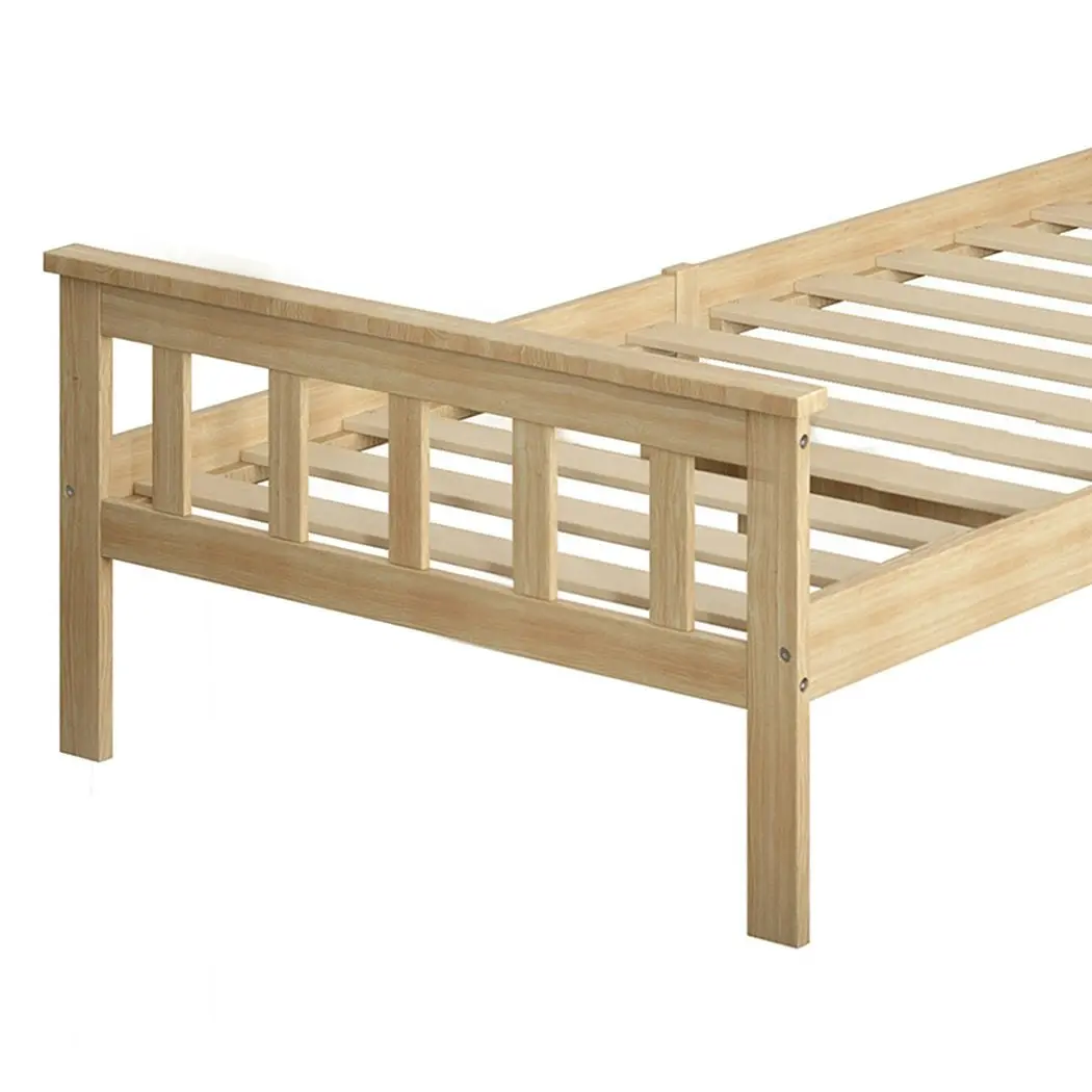 Levede Wooden Bed Frame Single Size Mattress Base Solid Pine Wood Natural