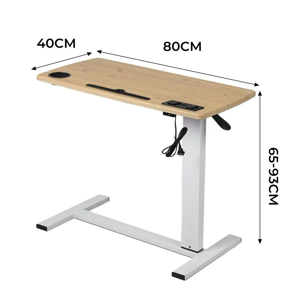 Levede Standing Desk Height Adjustable Office Computer Laptop Side Table USB