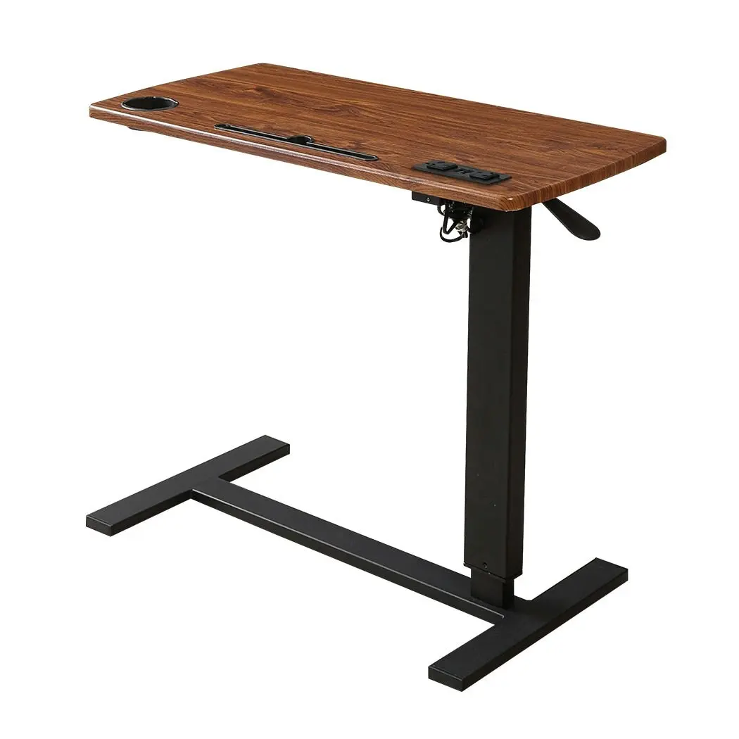 Levede Mobile Standing Desk Foldable Bed Side Table Gas Lift Stand Computer