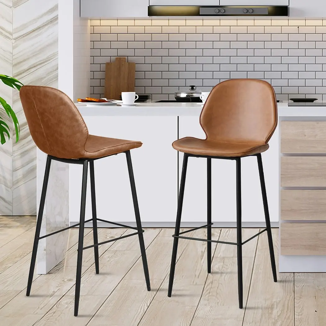 Levede 2x Bar Stool Barstools Counter Chair PU Padded Kitchen Pub Restaurant